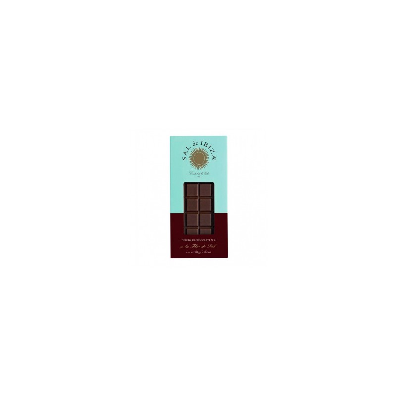 CHOCOLATE NEG FLOR SAL BIO 80GR SAL DE IBIZA (12 U)