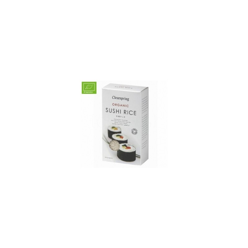 Arroz para sushi 500gr. Clearspring. 12 Unidades