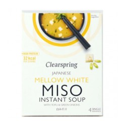Sopa de miso y tofu suave 40gr. Clearspring. 8 Unidades