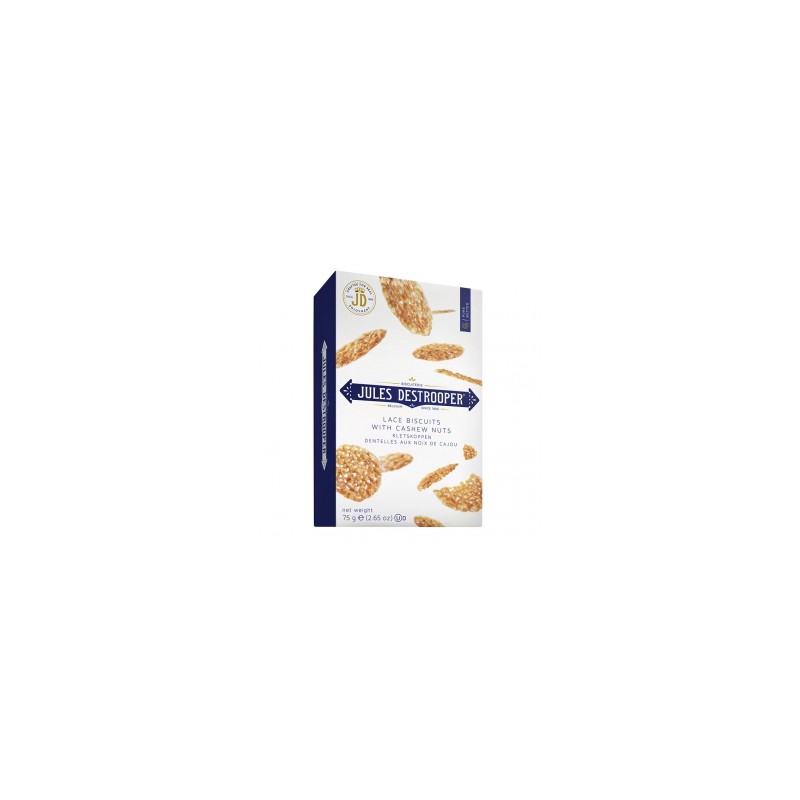 Biscuits Dentelles con Nuez de Anacardo 75gr. Jules Destrooper. 14 Unidades