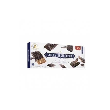 Biscuits de Almendra recubierto de Chocolate Negro 100gr. Jules Destrooper. 12 Unidades