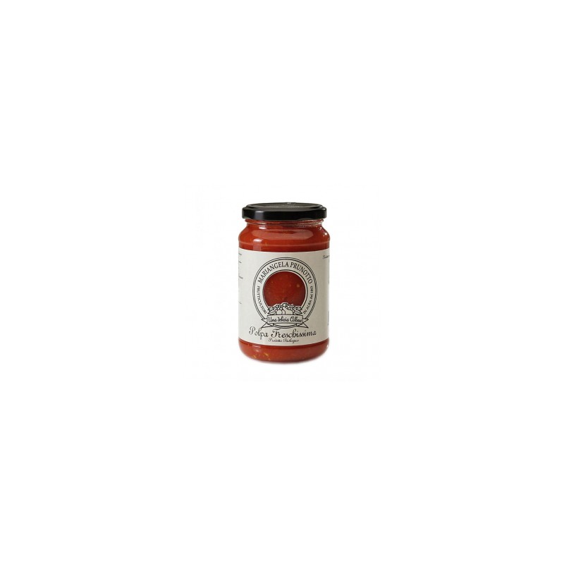 Pulpa de tomate natural cortada a cuadros BIO 340gr. Mariangela Prunotto. 12 Unidades