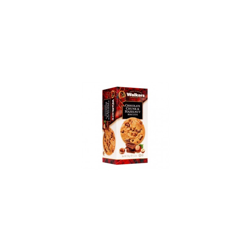 Biscuits con Trozos de Chocolate Belga y Avellana 150gr. Walkers. 12 Unidades