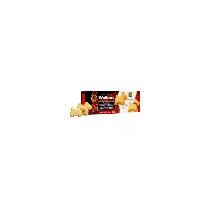 Shortbreads Scottie Dogs de Mantequilla 110gr. Walkers. 12 Unidades