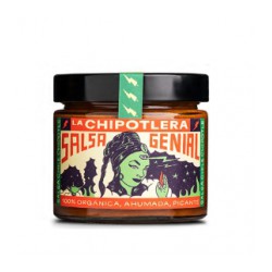 Salsa Genial. Salsa Chipotle. Ahumada, picante BIO. 230gr. La Chipotlera. 6 Unidades