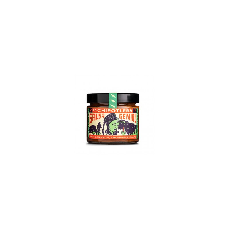 Salsa Genial. Salsa Chipotle. Ahumada, picante BIO. 230gr. La Chipotlera. 6 Unidades