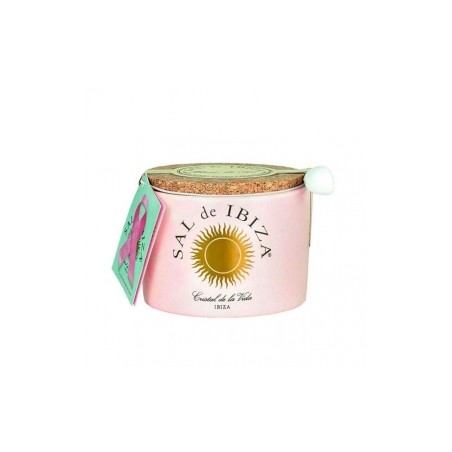 Flor de sal cerámica "la vie en rose"  150gr. Sal de Ibiza 6 un