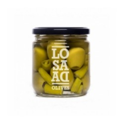 Aceitunas Gordal sin Hueso Picantes 345gr. Aceitunas Losada. 8 Unidades