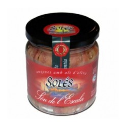 Anchoas en aceite de oliva 225gr. Salaons Solés. 9 Unidades