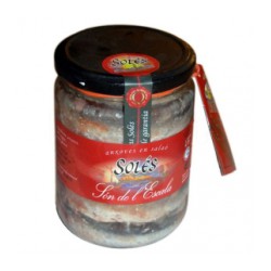 Anchoas en salazón 630gr. Salaons Solés. 9 Unidades