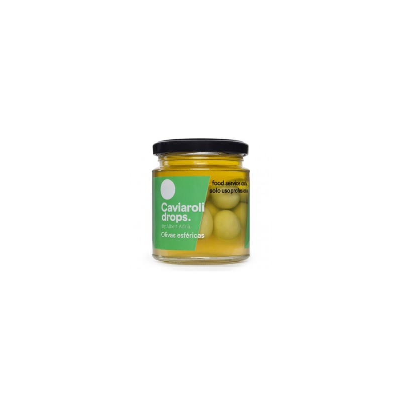 Oliva Verde Esférica Drops (18 olivas) 90gr. Caviaroli. 4 Unidades