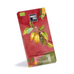 Chocolate Negro 70% Cacao 70gr. Chocolate Orgániko. 12 Unidades